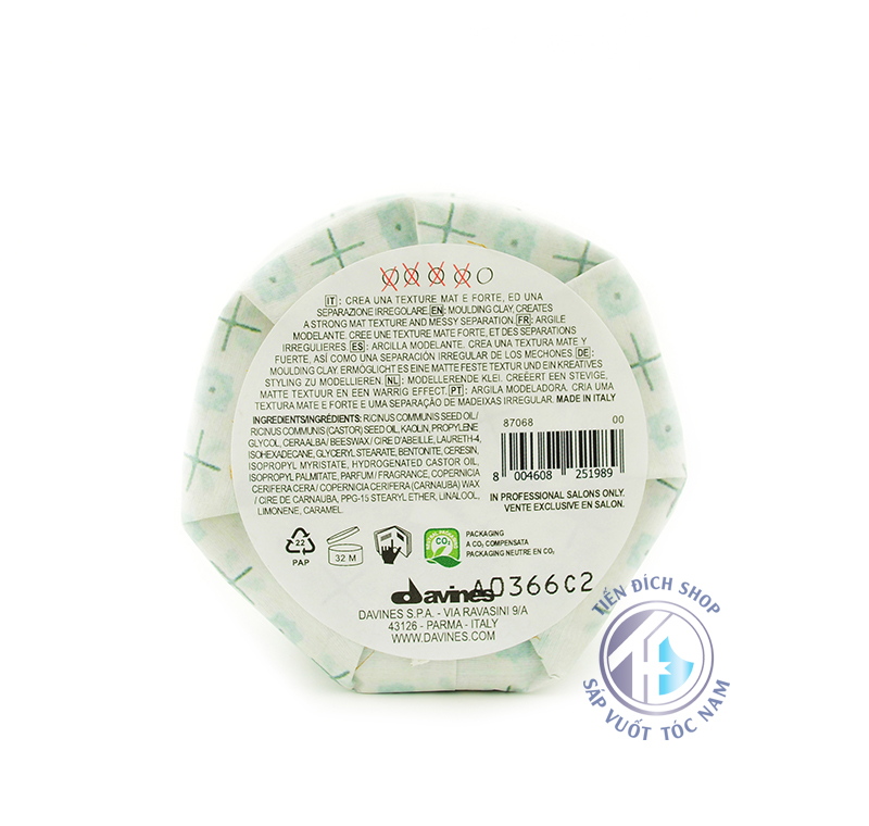 Wax Vx 88 xổ số lô đề nam Davines Strong Moulding Clay