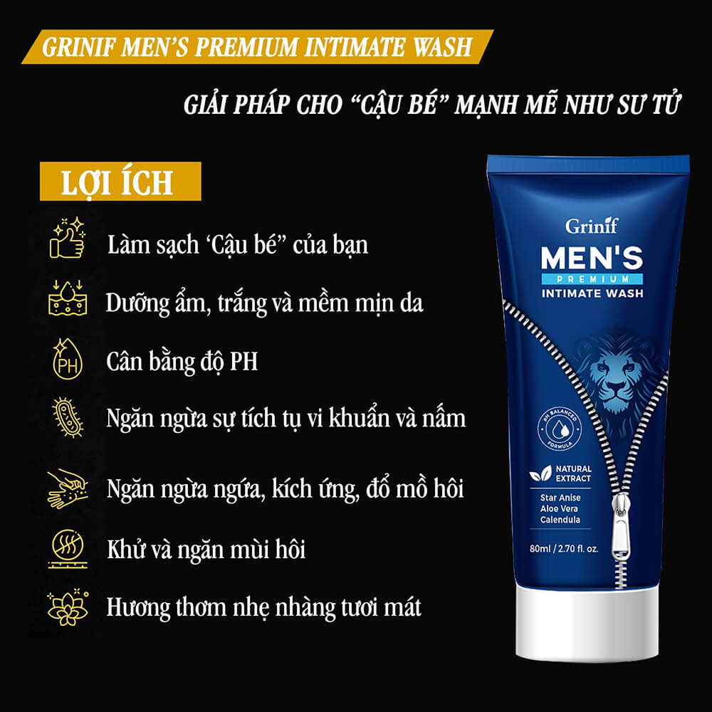 vệ sinh nam Grinif Men's Premium Intimate Wash