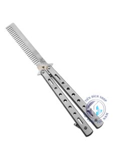 lược bấm gấp gọn bỏ túi Switch Blade bạc