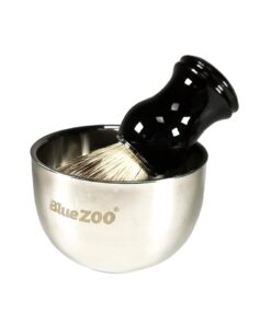 combo bát cạo râu Bluezoo bản kim loại