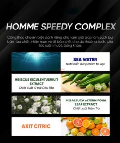 Thành phần của Foellie Homme All-in-one Perfume Body Wash