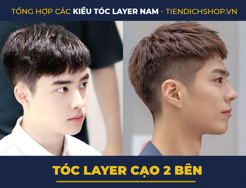 Tóc layer nam cạo 2 bên