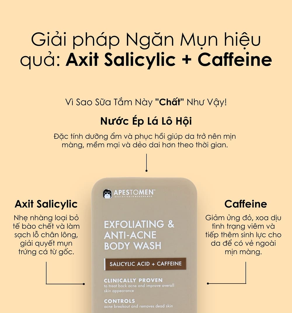 VX88a tải ứng dụng nam Apestomen Exfoliating & Anti-Acne cao cấp