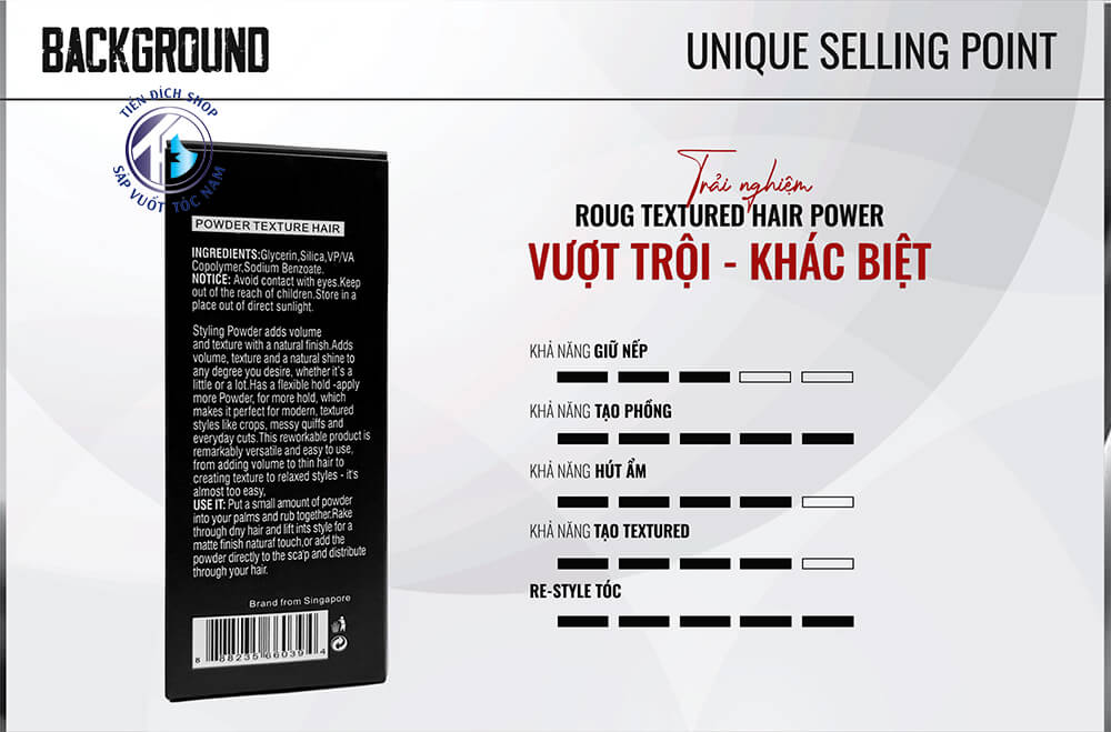 Trải nghiệm bột tạo phồng Roug Texture Powder
