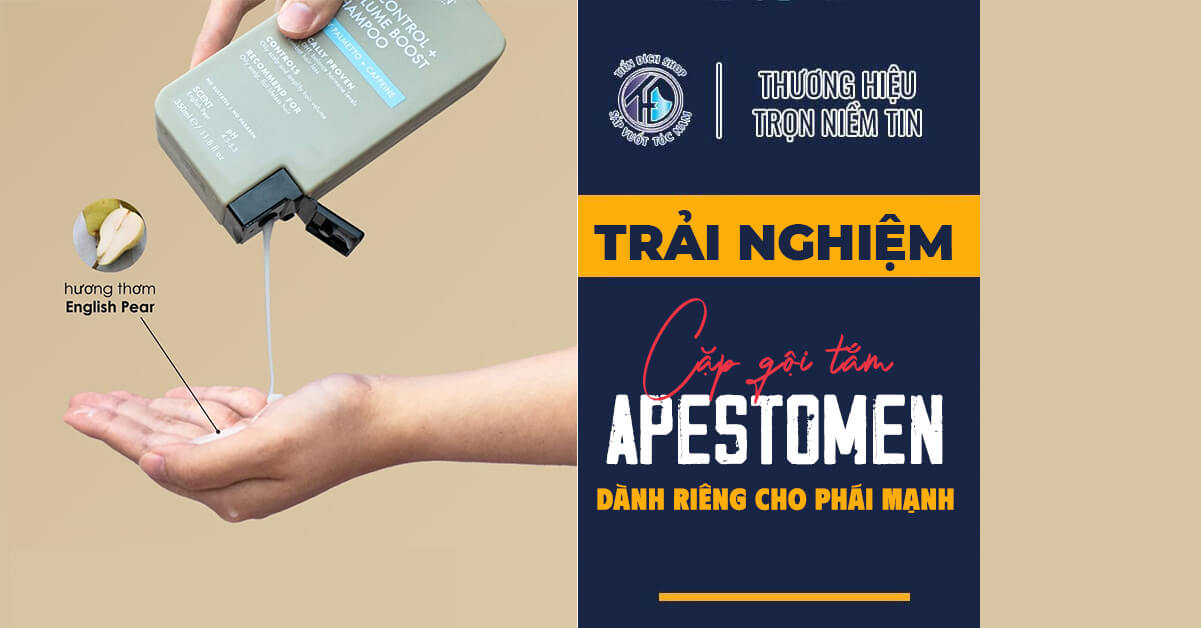 Trải nghiệm bộ gội xả tắm Apestomen mới 2025