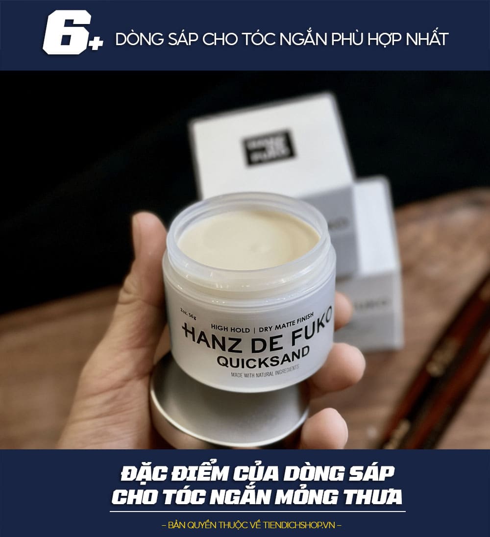 đặc điểm của sáp cho tóc ngắn