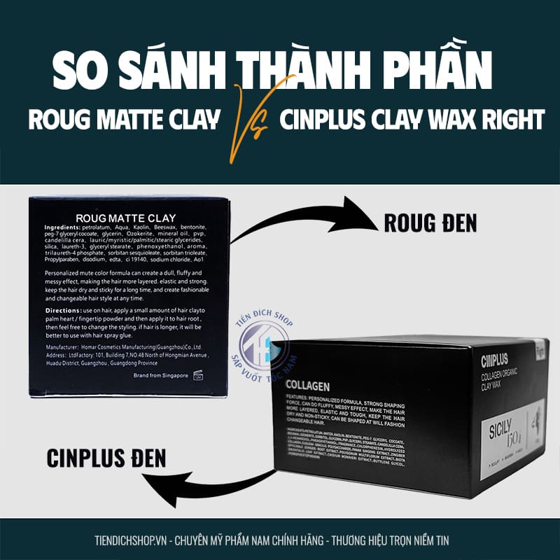 So sánh thành phần Roug Đen và Cinplus Đen