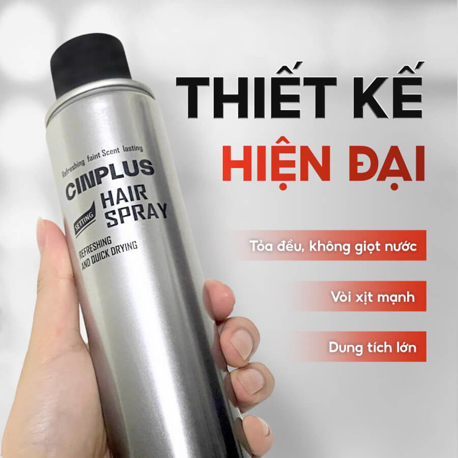 Gôm Cinplus 150ml  xịt tóc giá rẻ