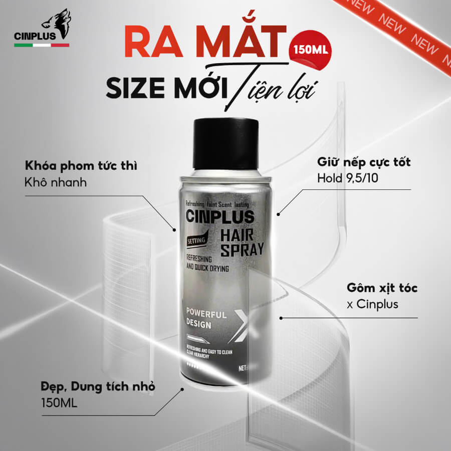 Gôm xịt tóc Cinplus 150ml giá rẻ