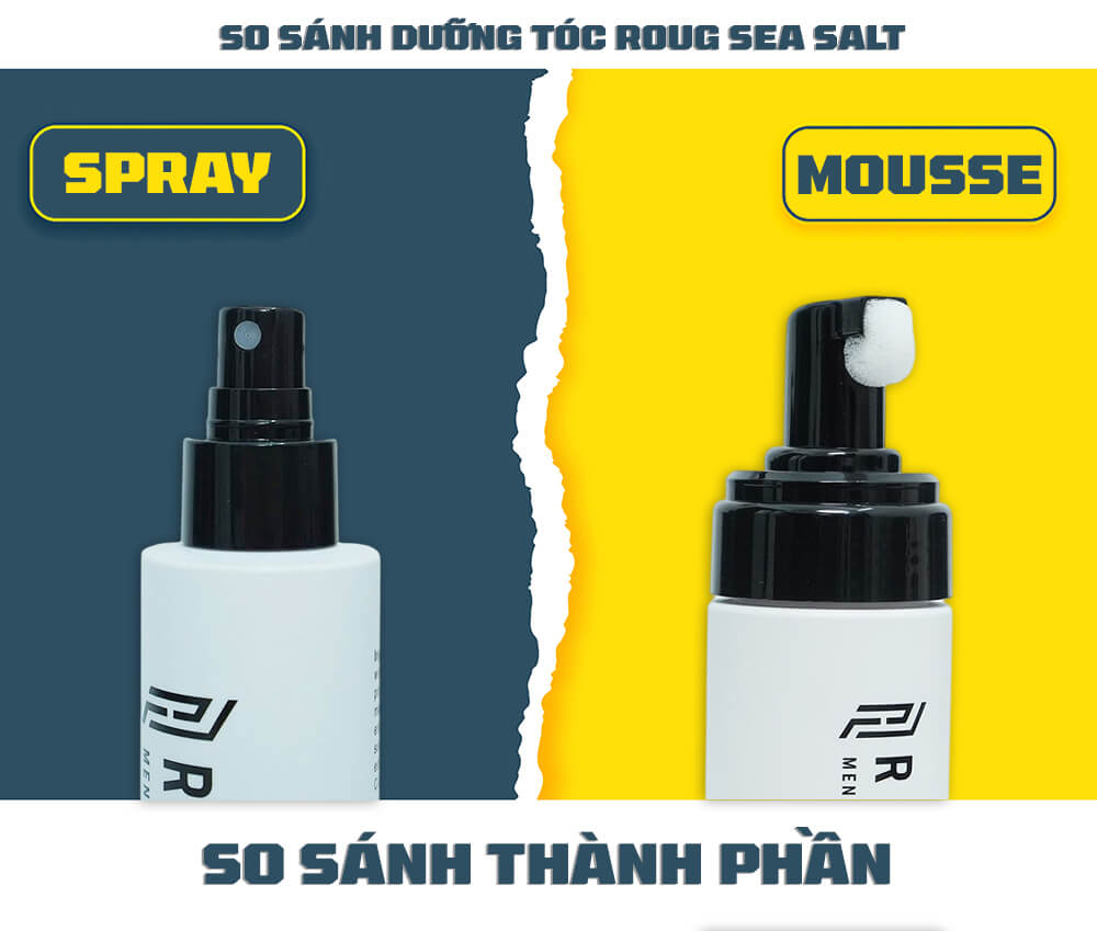 So sánh thành phần Roug Spray & Mousse