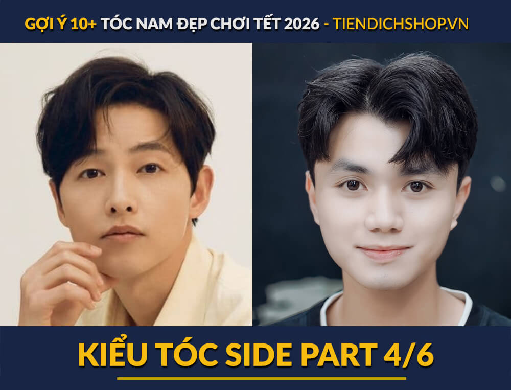 TÓC NAM ĐẸP CHƠI TẾT Kiểu tóc Side Part 4/6