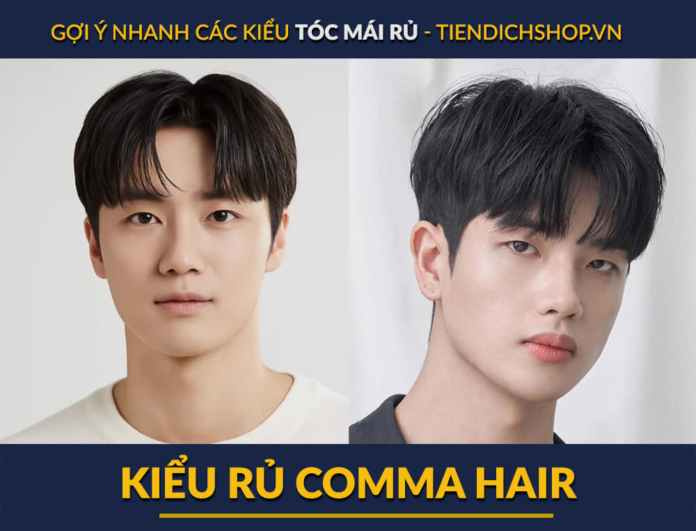 Kiểu tóc rủ Comma Hair