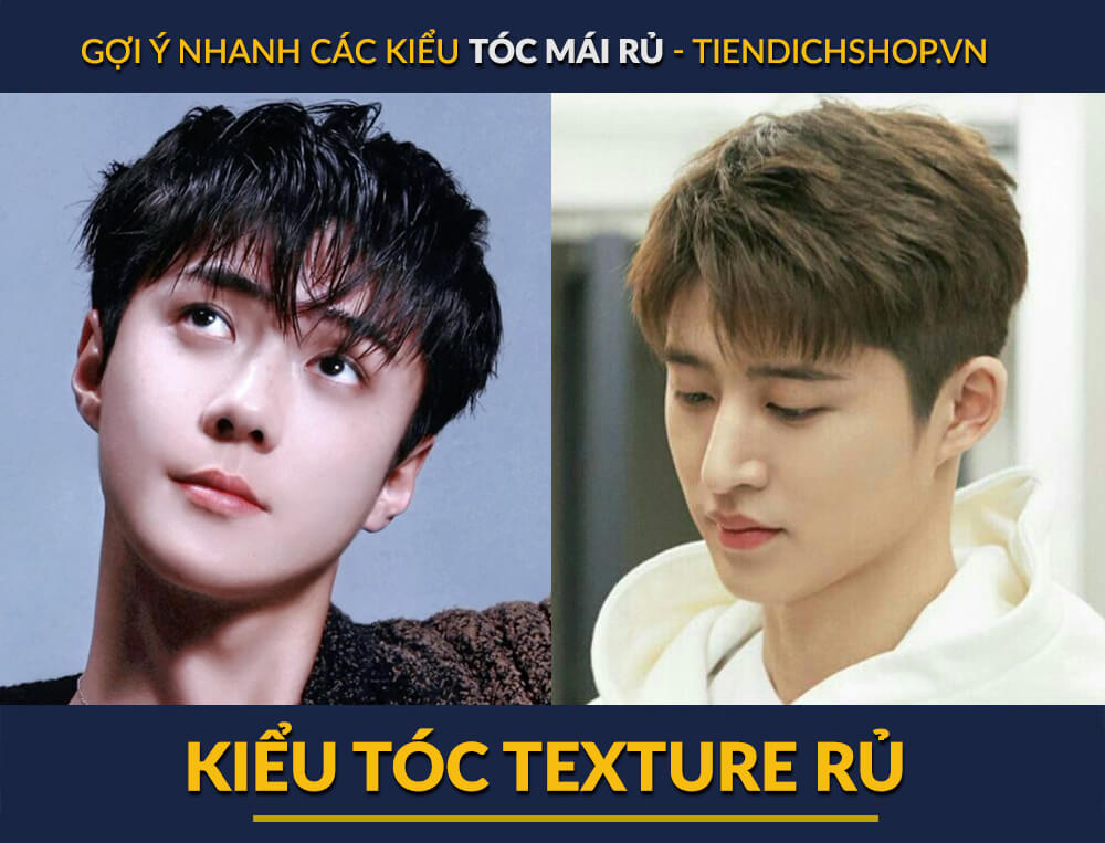 Kiểu tóc rủ Texture dài