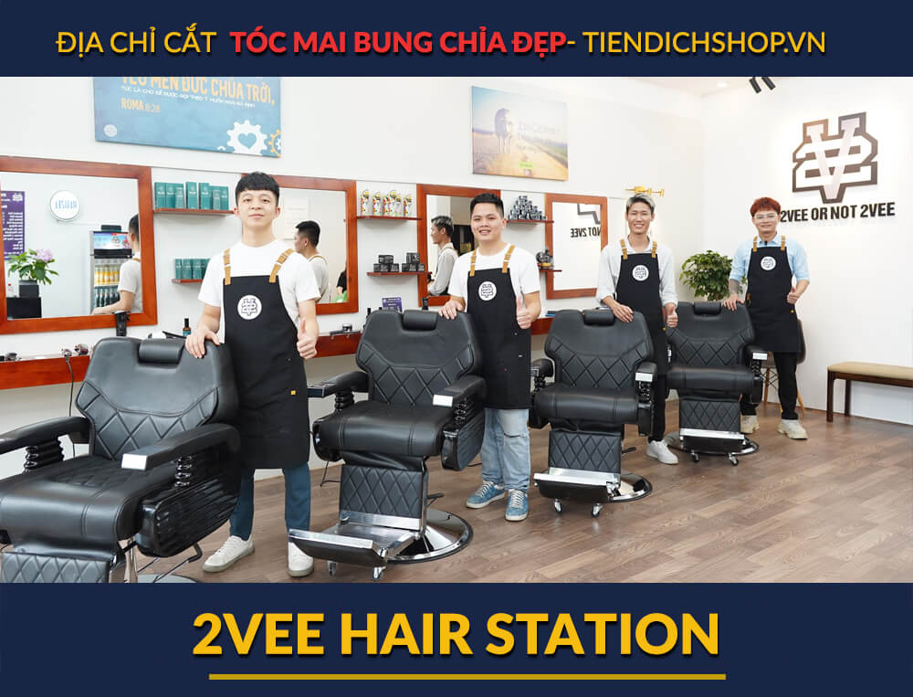 địa chỉ cắt tóc bung chỉa đẹp: Cửa hàng 2Vee Hair Station