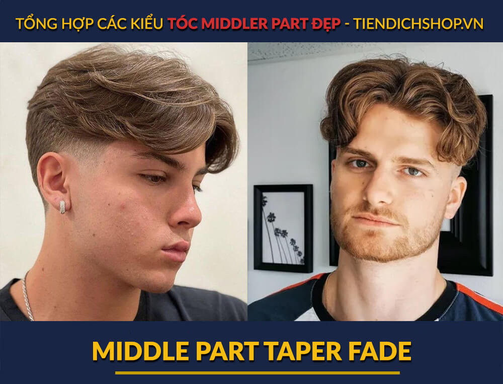Kiểu Middle Part Taper Fade