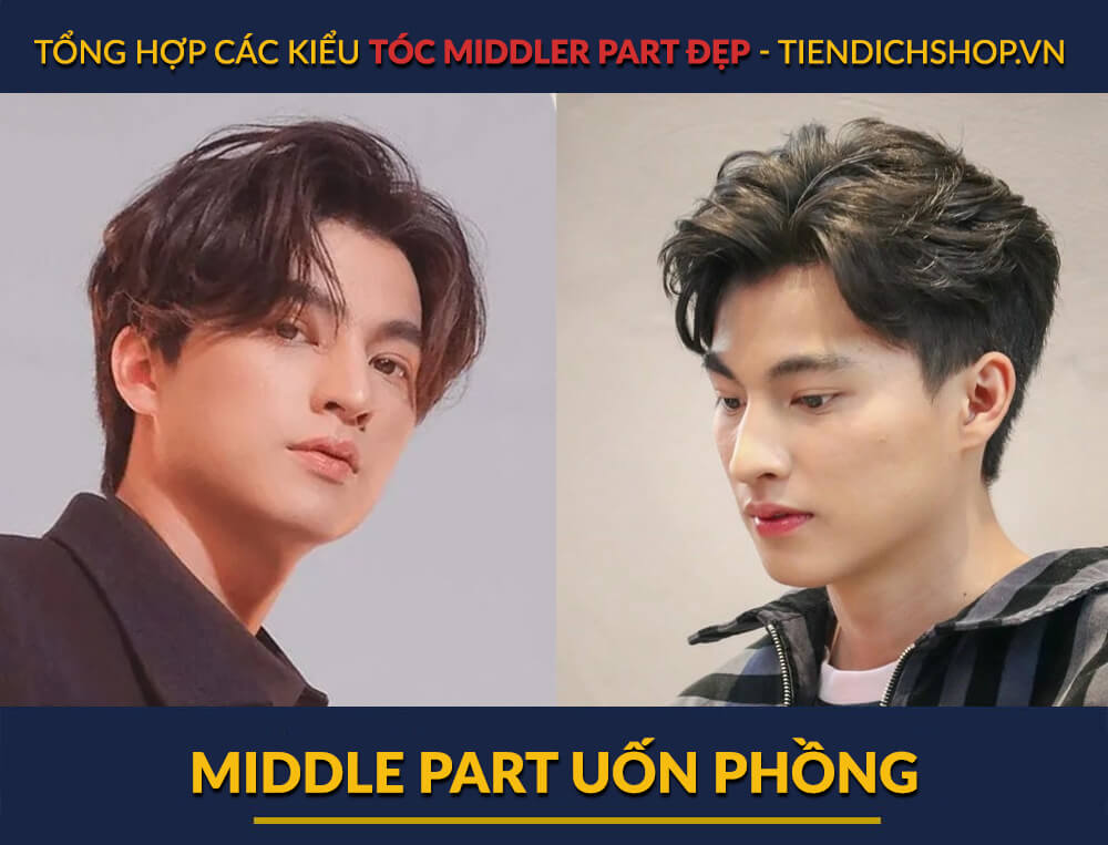 Kiểu Middle Part uốn
