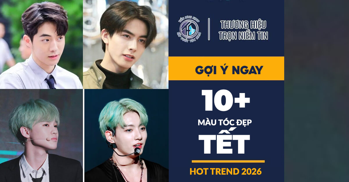 màu tóc đẹp chơi tết cho nam
