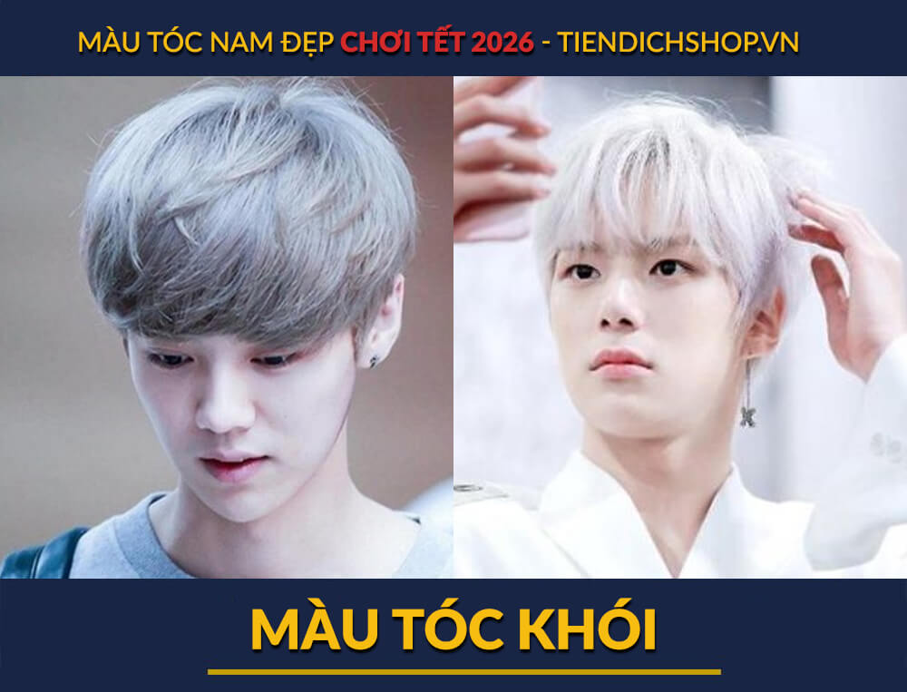 Màu tóc nam đẹp Khói
