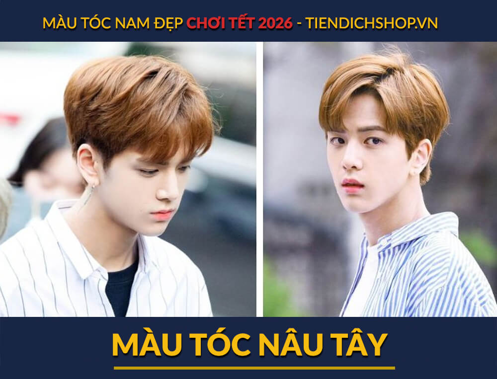 Màu tóc nam Nâu Tây
