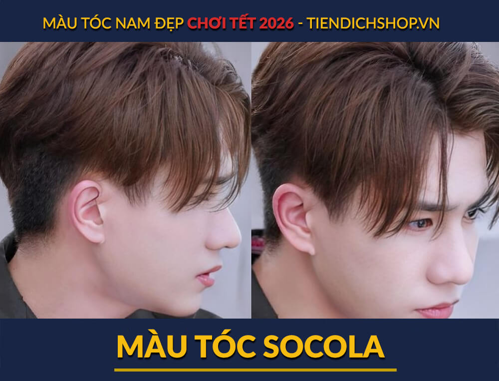 Màu tóc nam đẹp Socola