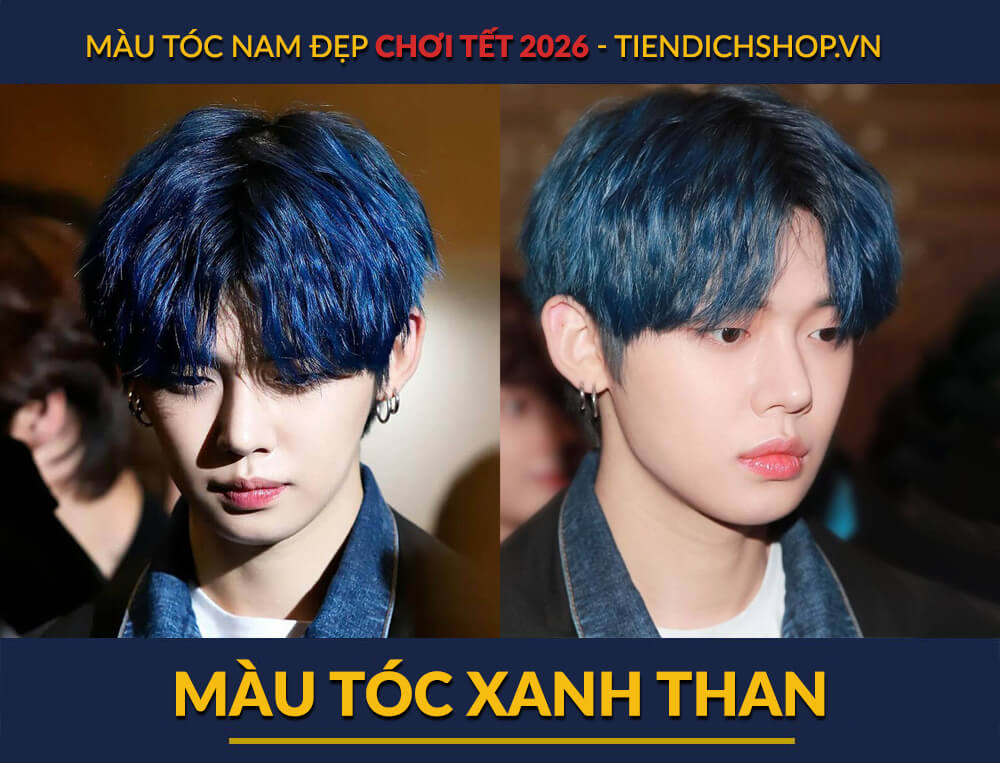 Màu tóc nam Xanh Than