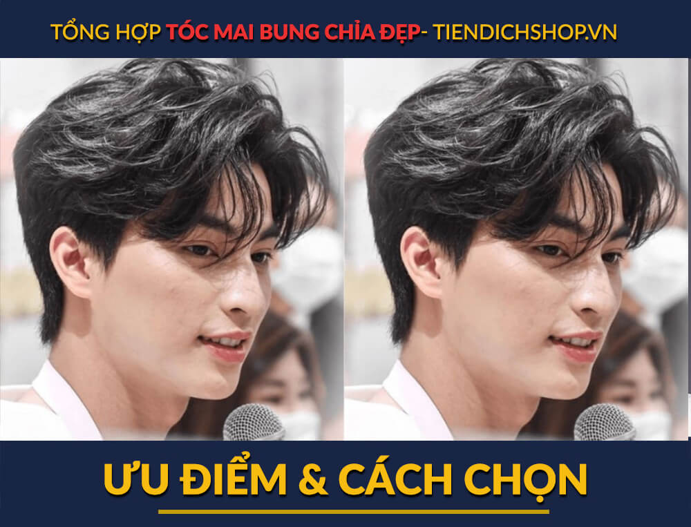 tóc mai bung chỉa đẹp