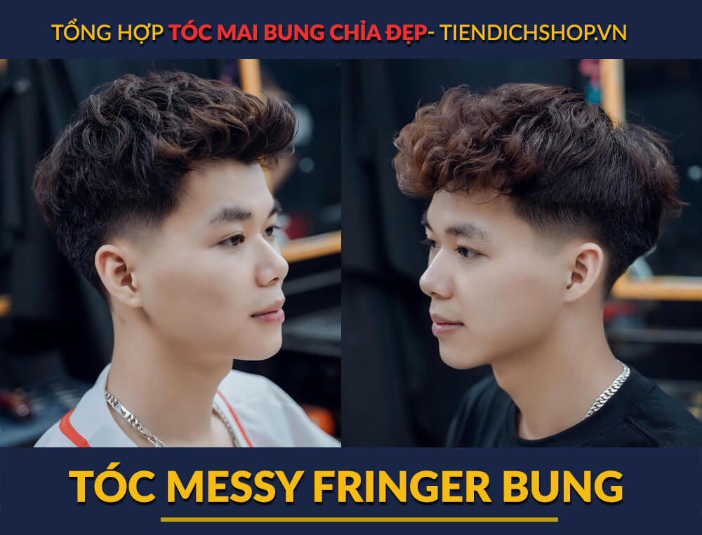 Kiểu tóc Messy Fringer bung chỉa đẹp