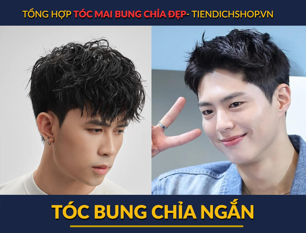 Kiểu tóc bung chỉa ngắn đẹp