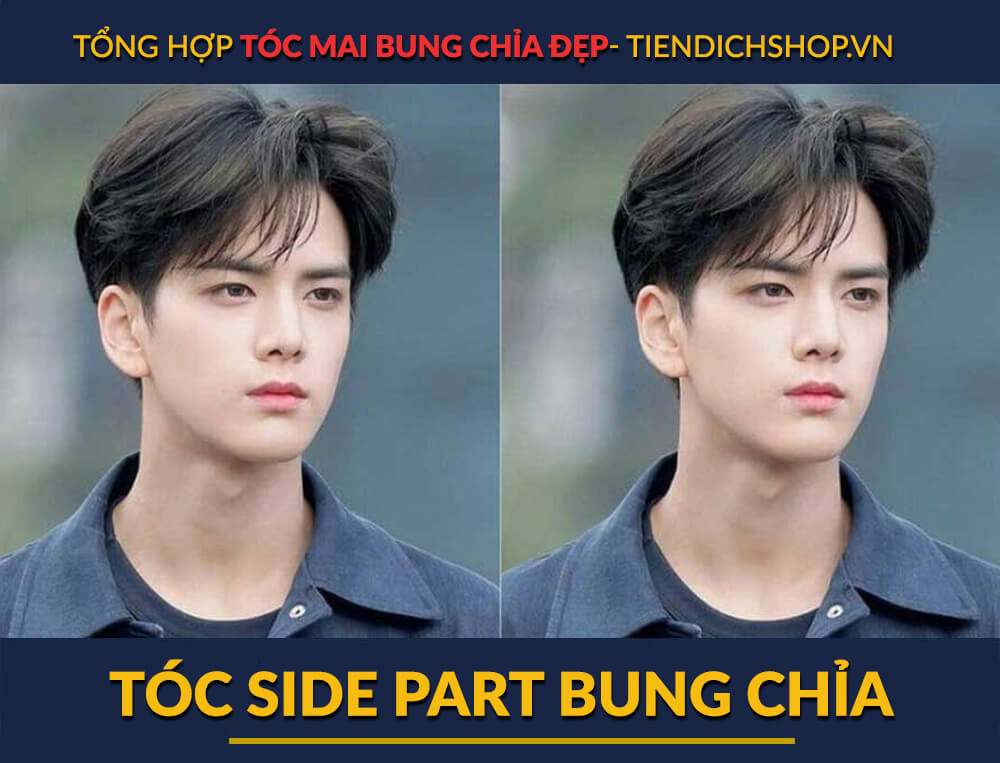 Kiểu tóc Side Part bung chỉa