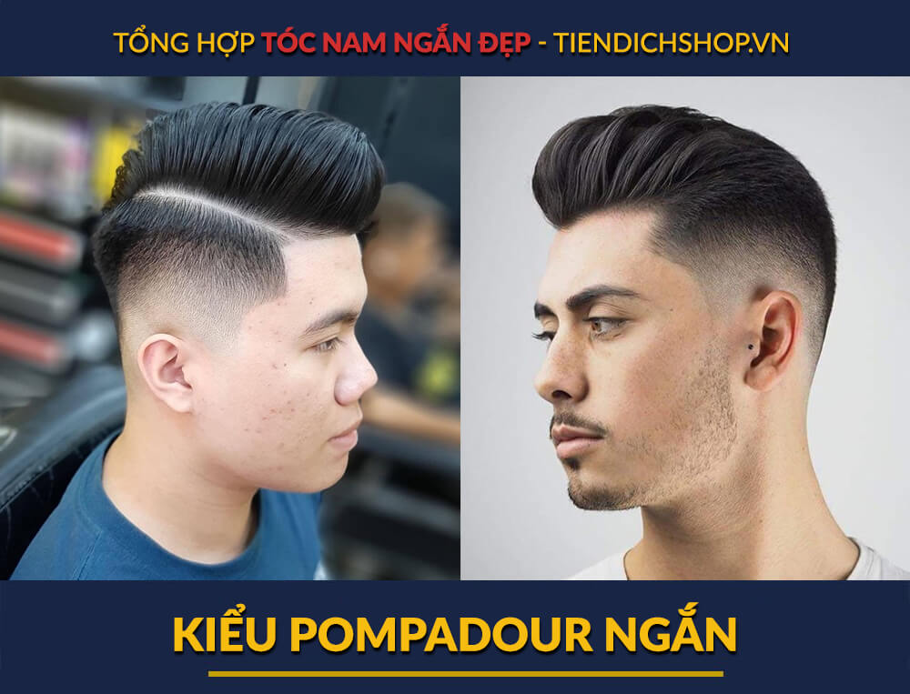 Kiểu Pompadour ngắn