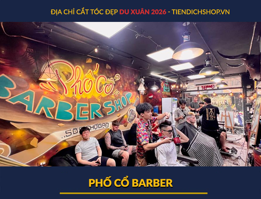 Địa chỉ cắt tóc nam đẹp Pho Co Barbershop