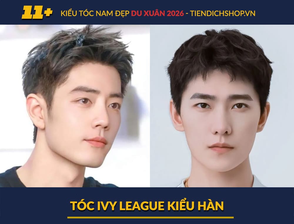 Tóc Ivy League kiểu Hàn du xuân