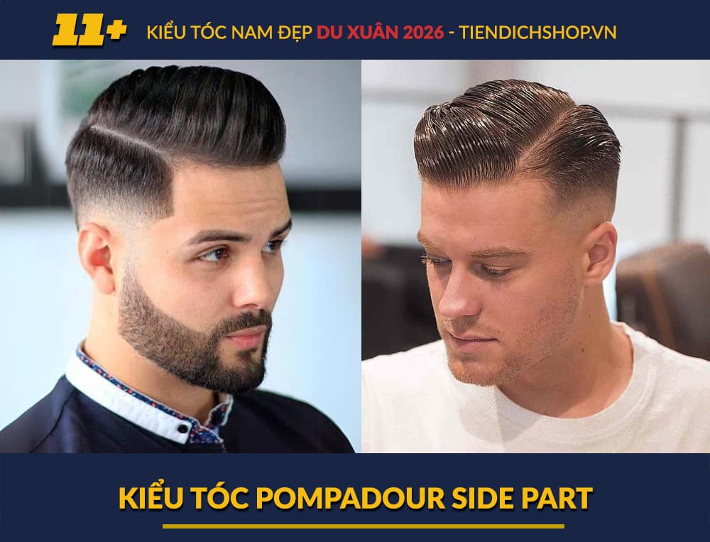 Kiểu Pompadour Side Part du xuân