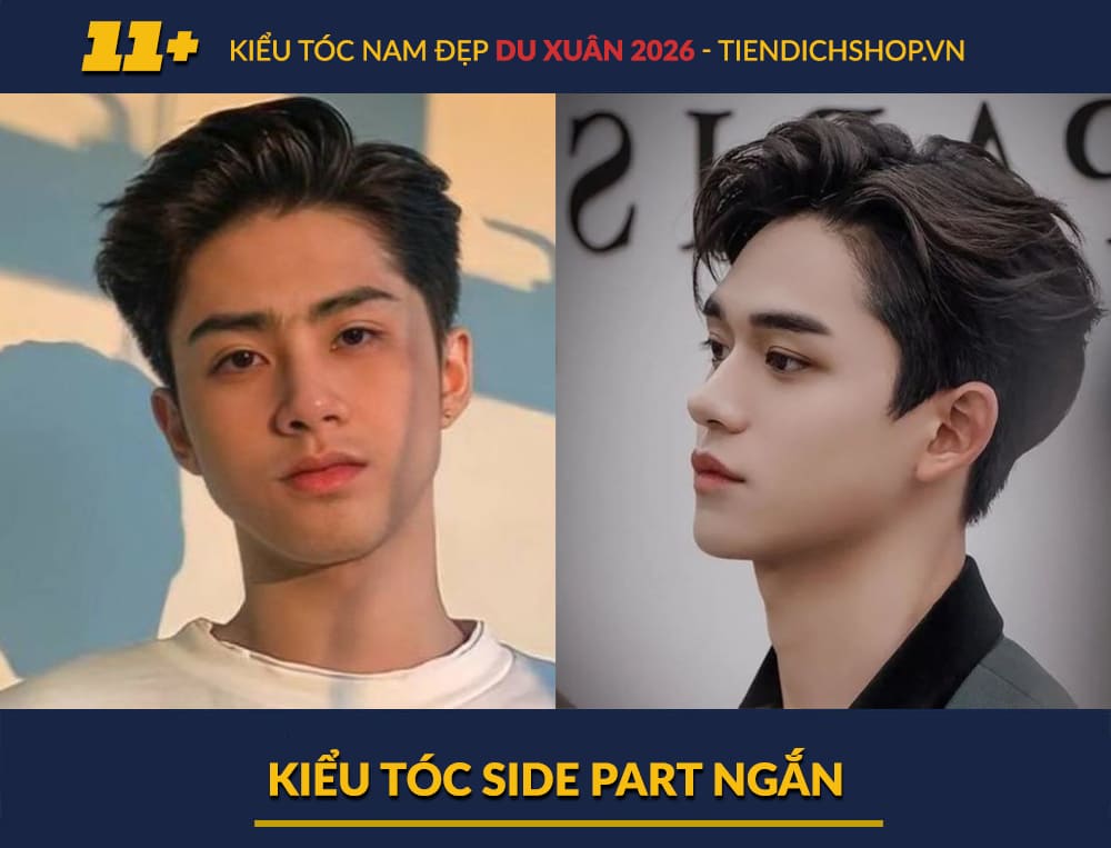 Kiểu tóc Side Part ngắn du xuân