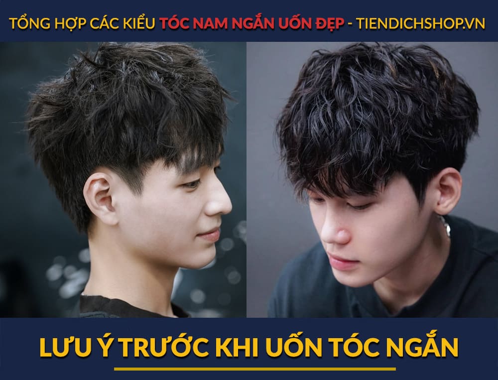 kiểu uốn trên tóc ngắn