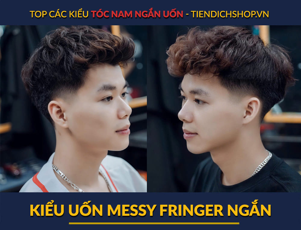Kiểu uốn Messy Fringer