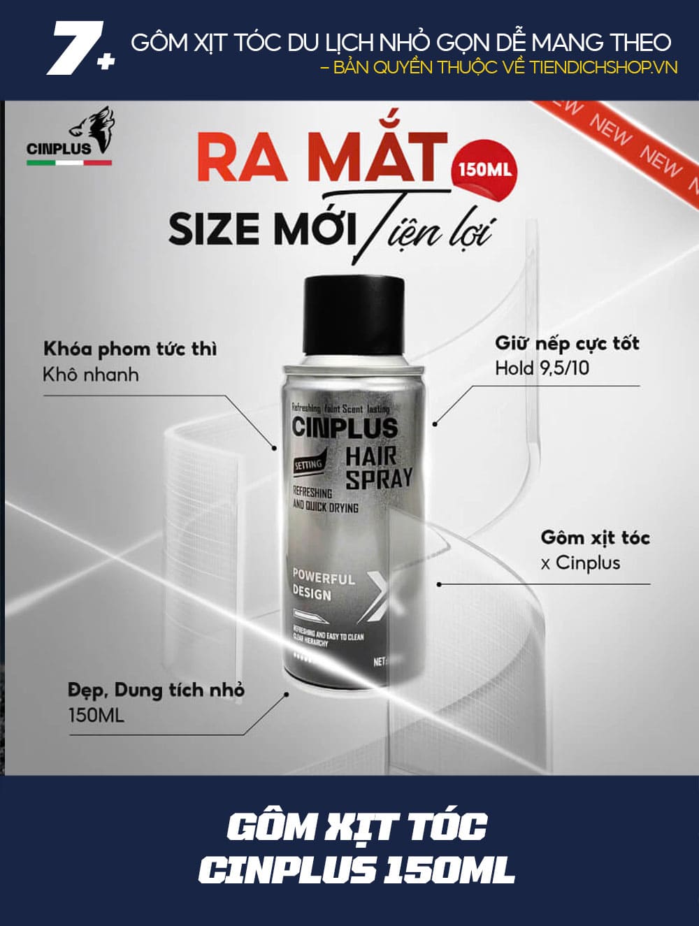 Gôm xịt tóc Cinplus 150ml