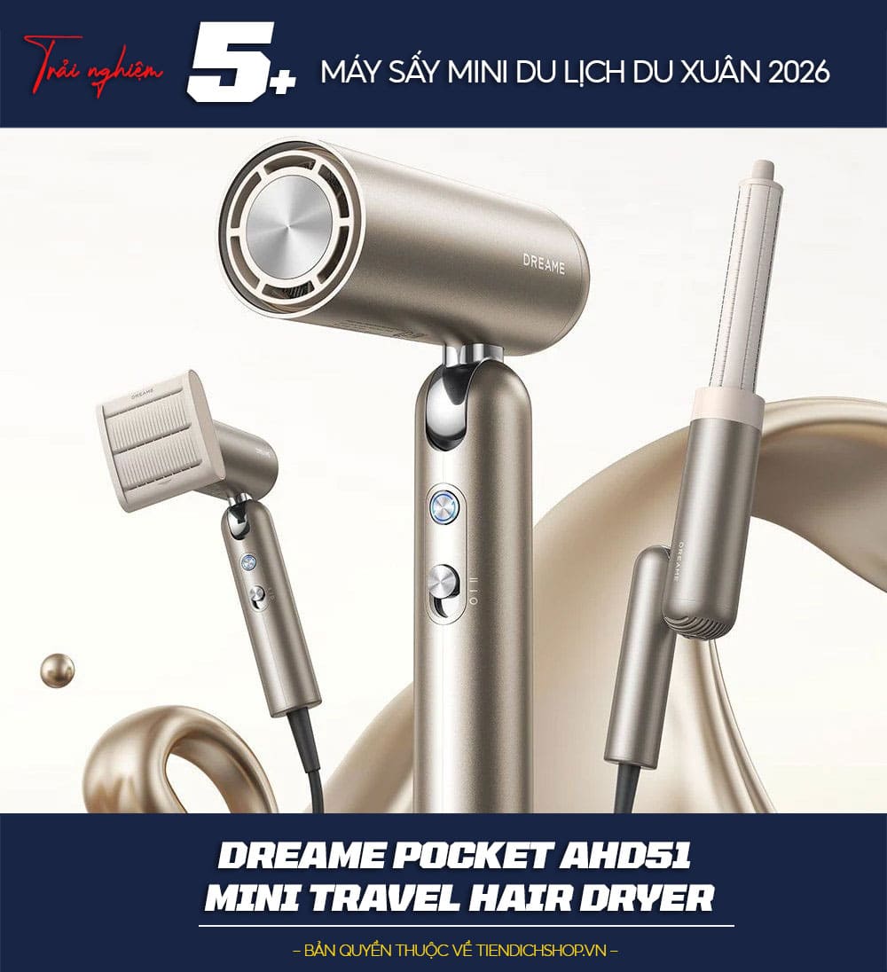 MÁY SẤY DU LỊCH Dreame Pocket AHD51 Mini Travel Hair Dryer