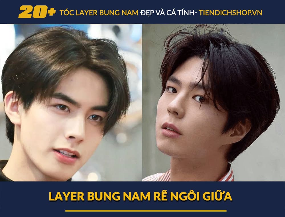 Layer bung nam rẽ ngôi giữa