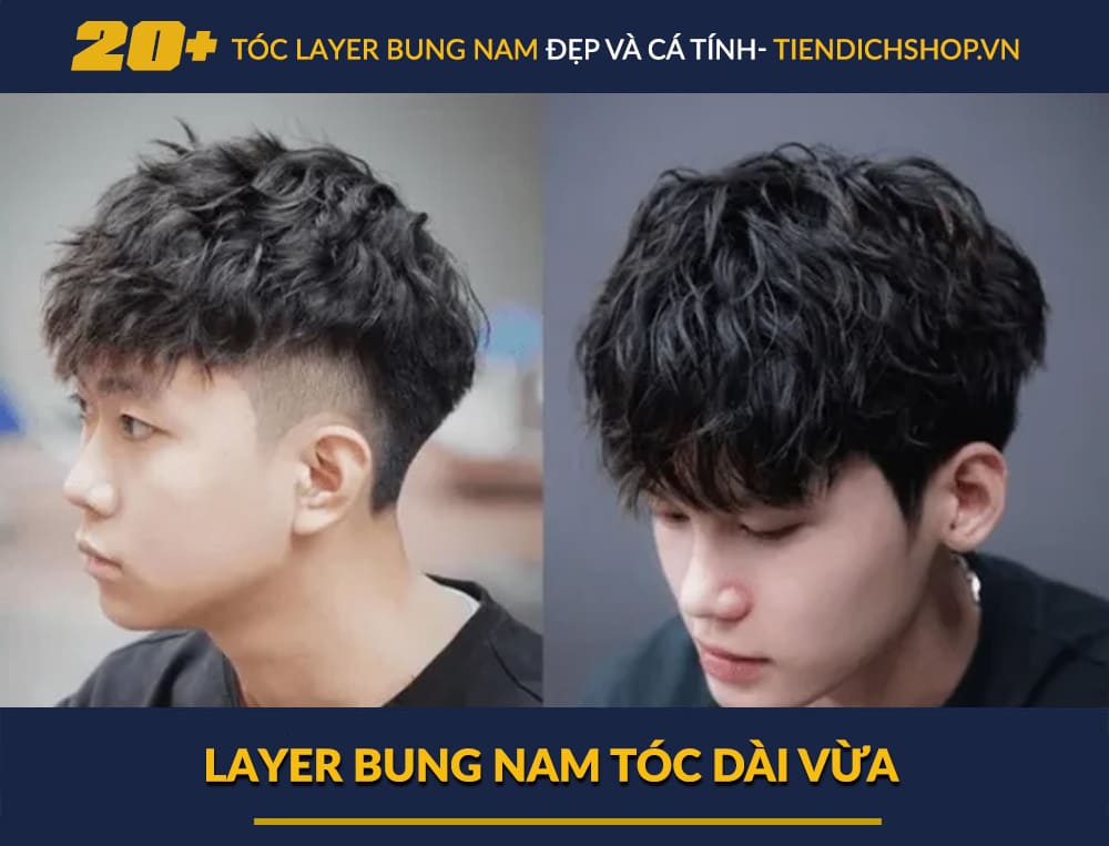 Layer bung nam tóc dài vừa