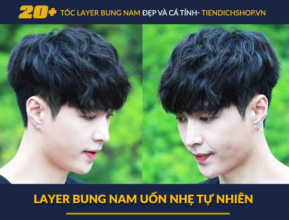 Layer bung nam uốn nhẹ tự nhiên