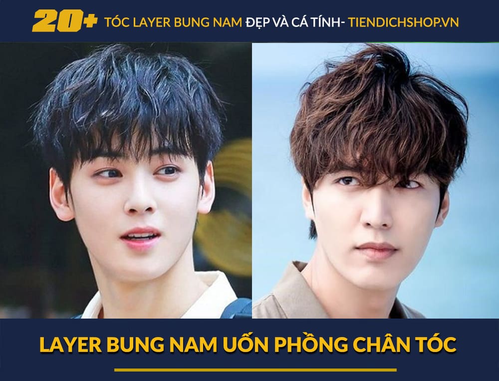 Layer bung nam uốn phồng chân tóc