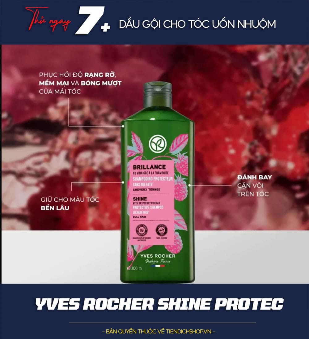 Yves Rocher Shine Protec cho tóc uốn nhuộm