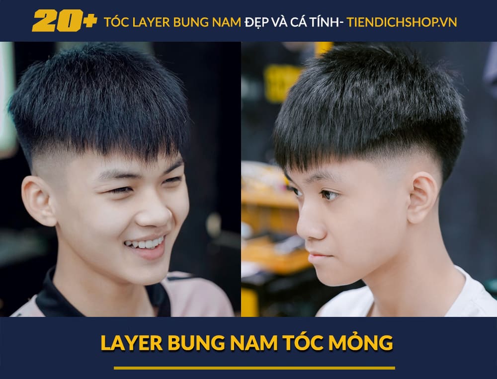 Layer bung nam tóc mỏng