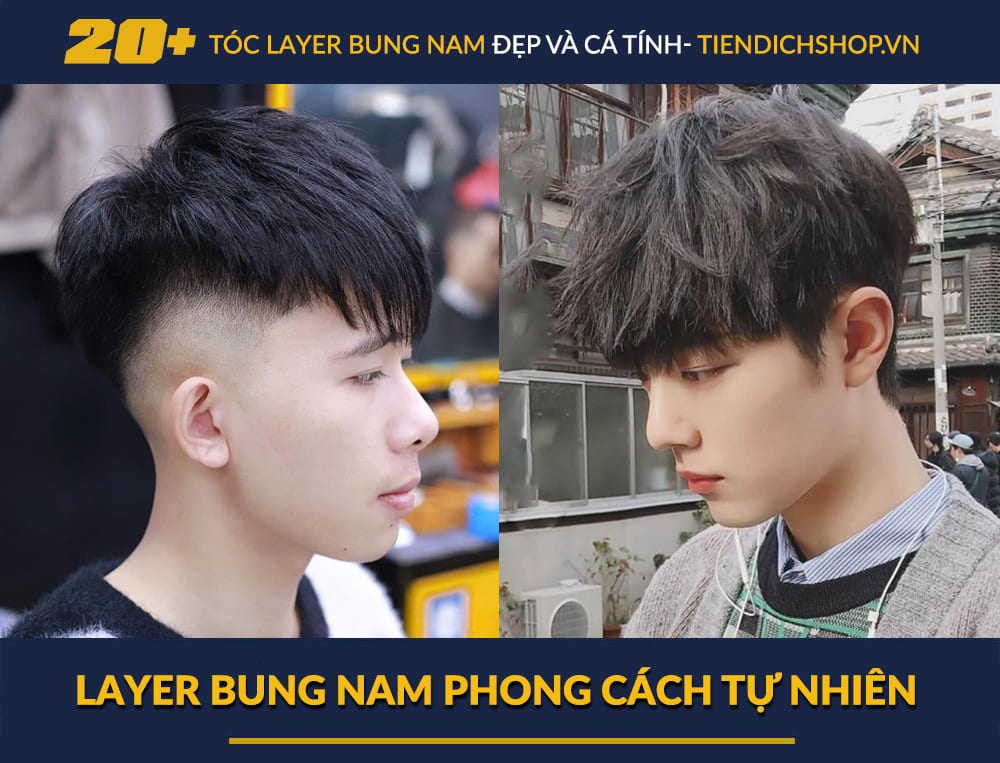 Layer bung nam phong cách tự nhiên