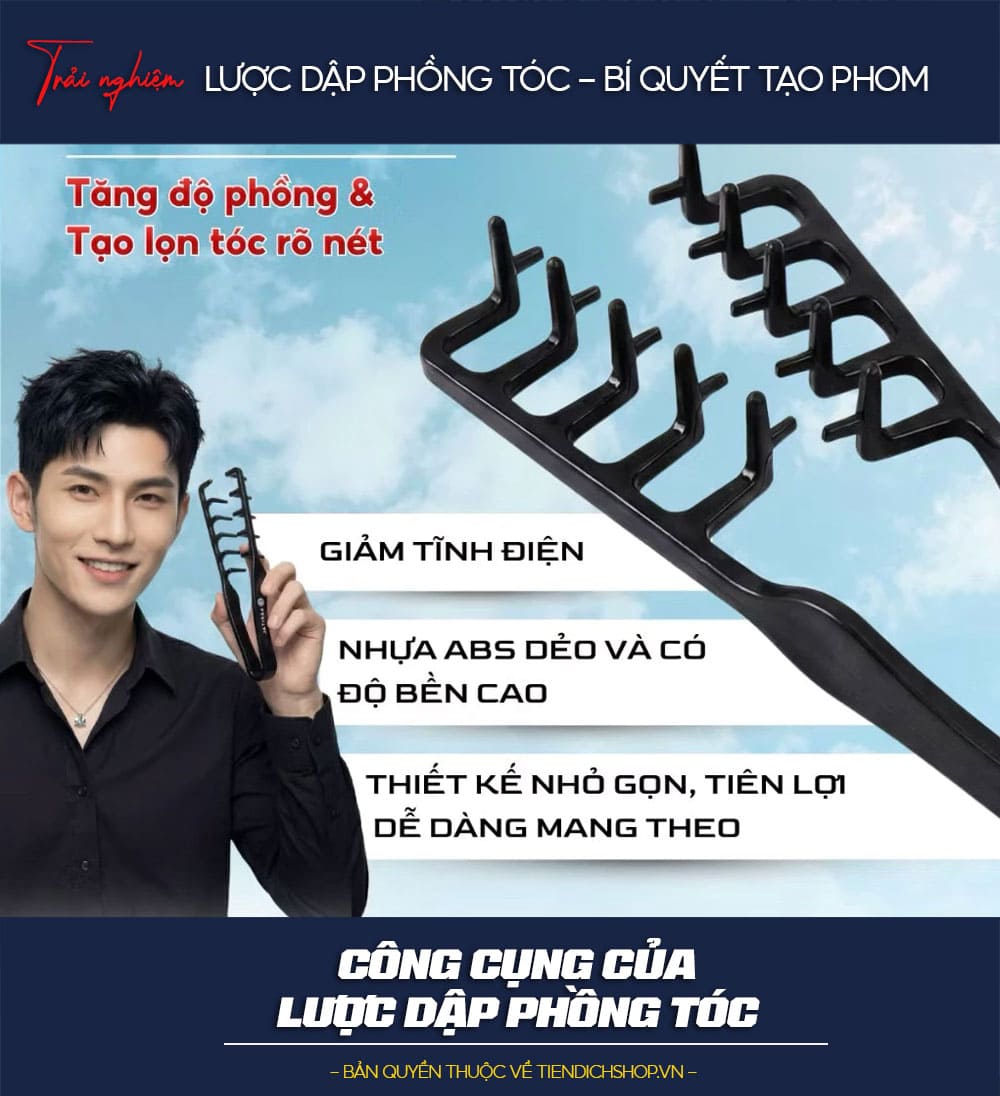 Tác dụng của lược dập phồng tóc