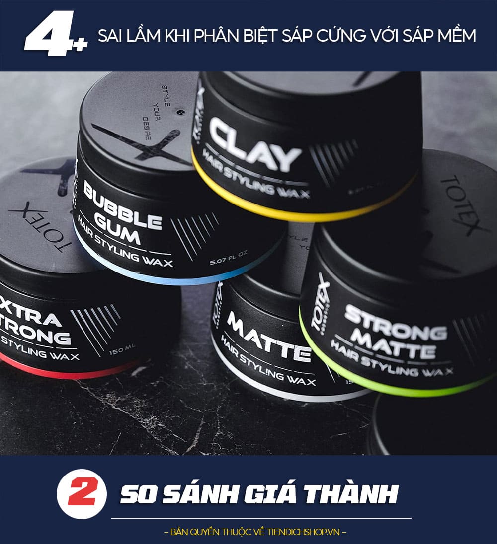 So sánh về giá thành sáp cứng và sáp mềm 