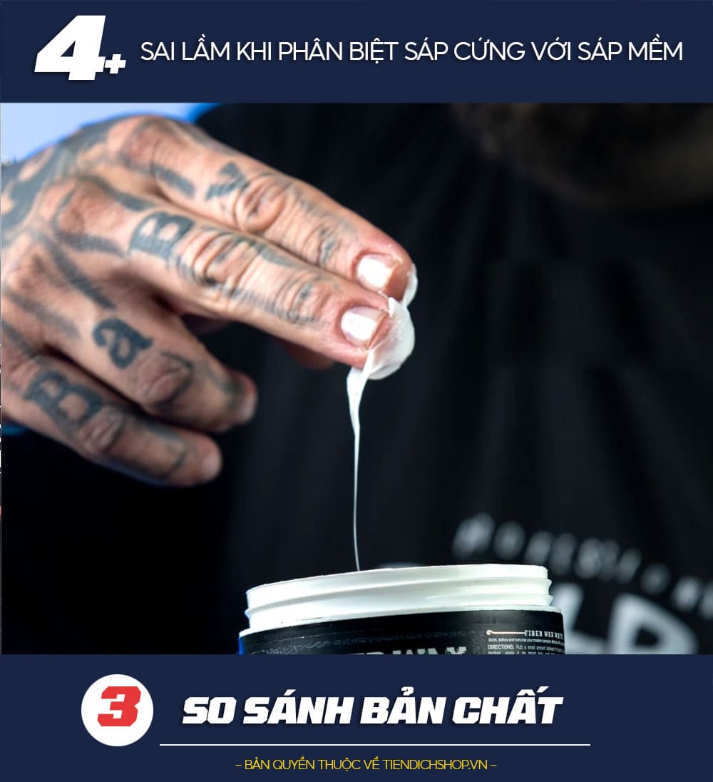 So sánh về bản chất sáp cứng và sáp mềm 