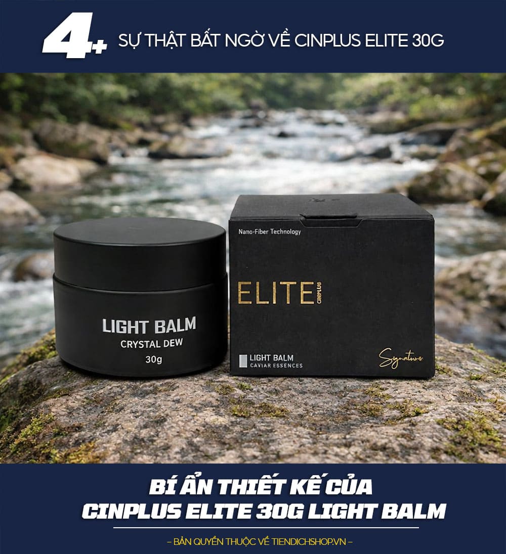 thiết kế của Cinplus Elite 30g Light Balm