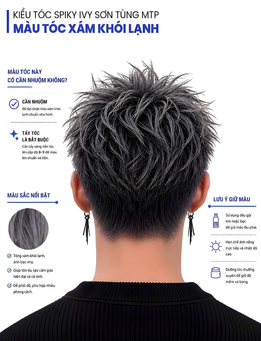 Kiểu tóc Spiky Ivy Texture của Sơn Tùng MTP